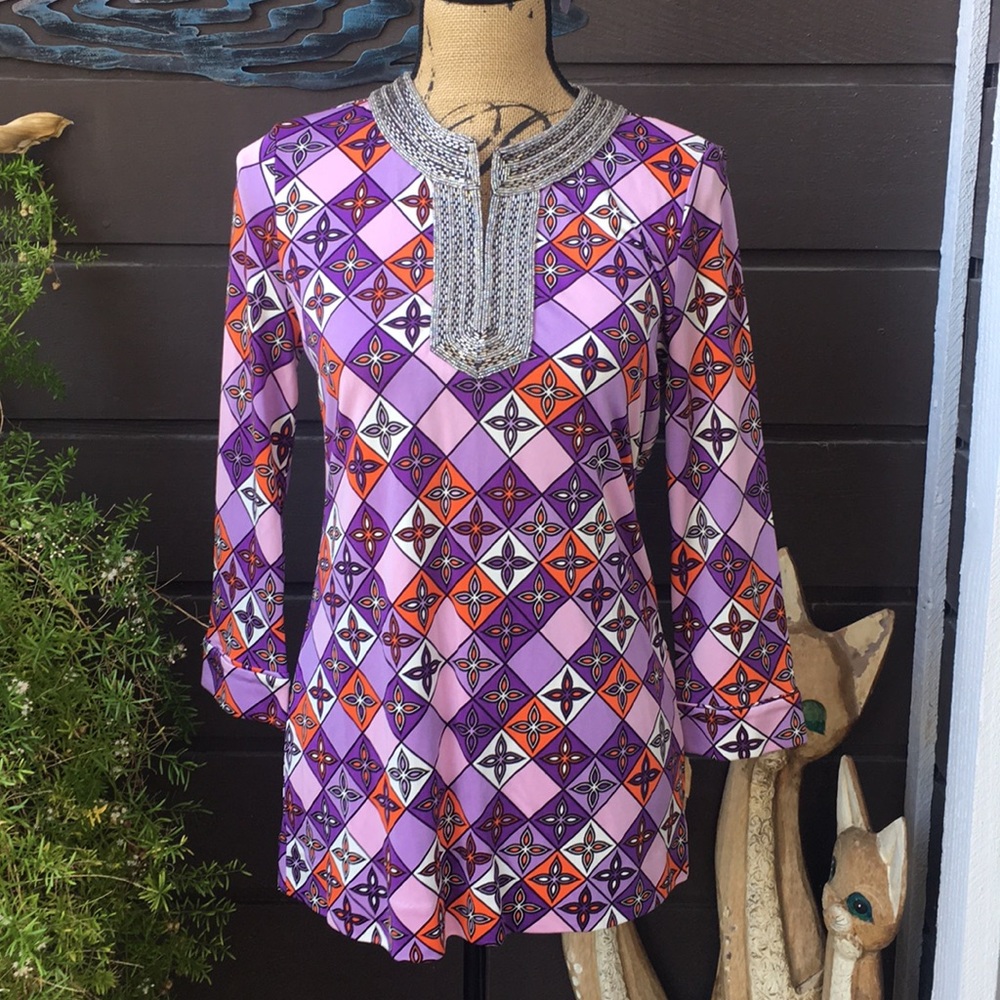 Tory Burch Beaded Silk